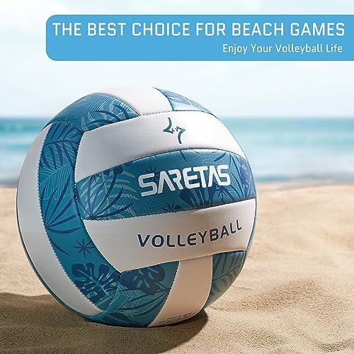 Saretas Volleyball Soft Beach Volleyball - Official Size for School, Indoor, Outdoor and Play Game Gym Workout - Play for ...