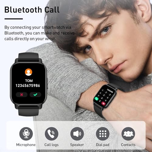Smart Watch for Men Women, 1.85" HD Touchscreen Fitness Tracker with Bluetooth Calling, 2025 Fitness Watch with 110+ Sport...