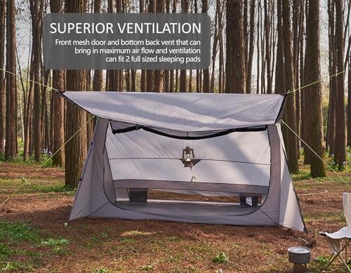 Nature Link Sirius Two Ultralight Backpacking Tent, 2 Person Trekking Pole, Waterproof, Compact, Single Wall, Bushcraft Sh...