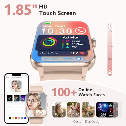 Blackview 2026 Fitness Tracker (Answer/Make Calls), Smart Watch for Men and Women with Heart Rate/SpO2/Sleep Monitor/2 Str...