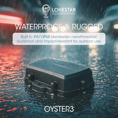 Lonestar Tracking Oyster3 Hidden GPS Tracker – 4G & 5G Waterproof Vehicle & Trailer Tracker – Anti-Theft Car, Long Battery...