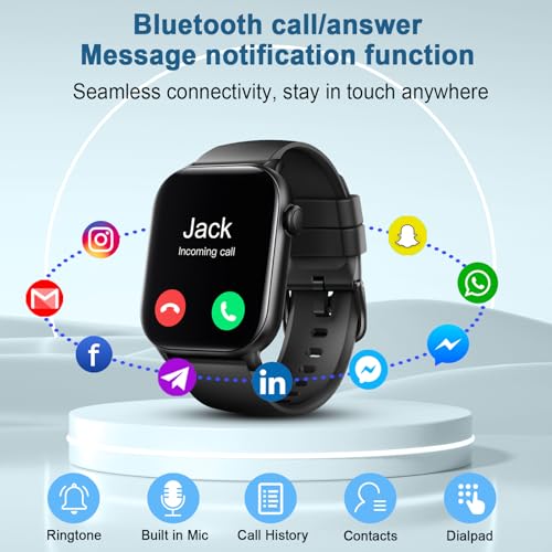 Smart Watch for Men Women(Answer/Make Calls), 1.95"HD 2025 New Smartwatches with Heart Rate/Sleep Monitor/Pedometer, Fitne...
