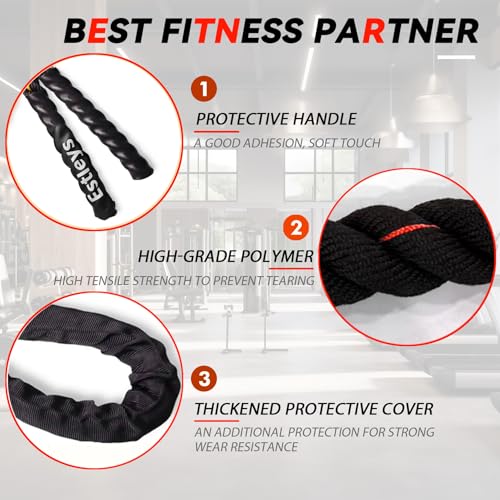 5lb Weighted Jump Rope for Men and Women, Adult Heavy Skipping Rope, Heavy Jump Ropes for Home Workout, Weight Loss, Shapi...