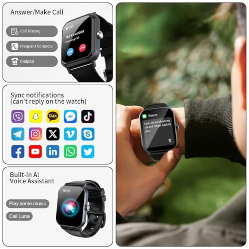 Smart Watch for Men Women with Calling, 1.83" Fitness Tracker with Heart Rate/Sleep Monitor, Step Tracker, New Gen Fitness...