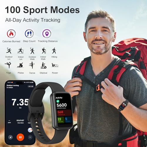 VMQIPNS Fitness Tracker,Smart Watch with 24/7 Heart Rate Blood Oxygen Sleep Monitor,1.47" HD Touchsreen with Step & Calori...