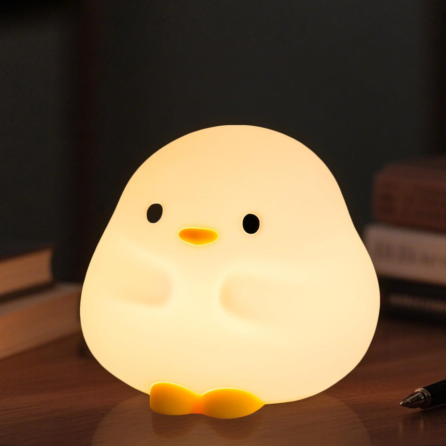 Daixinde Cute DuDu Duck Night Light, Silicone Duck Lamp Light, Squishy Led Lamp, Rechargeable Dimmable Animal Nightlight with 30