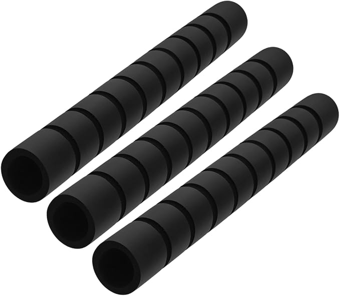 Kisangel 3pcs Pull up Bar Grips, No-Slip Foam Grip Tubing, Sponge Pull-up Sleeve Handlebar Pads for Horizontal Protector Pad