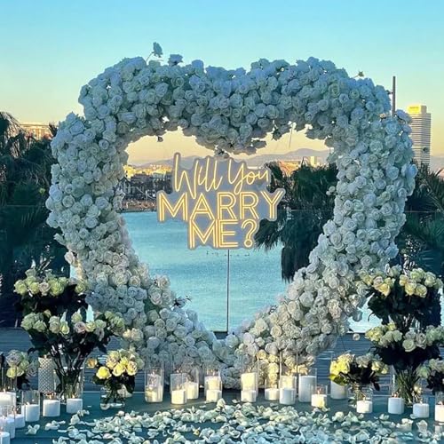 Will You Marry Me? Neon Sign -Size:23inch- Custom Large Wedding LED Neon Light Home Wall Decor Wedding Engagement Party Ba...