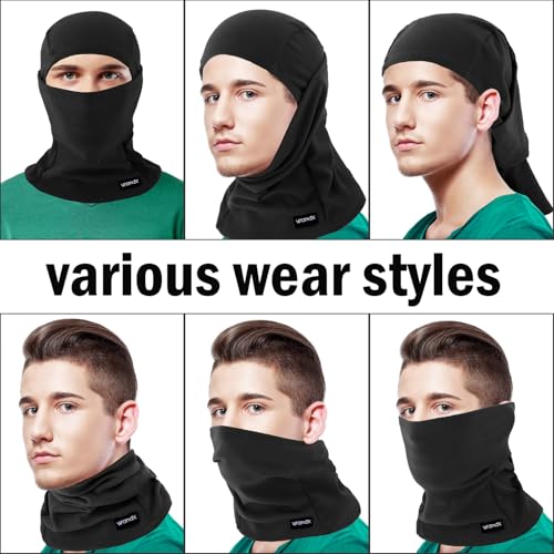 Fleece Balaclava Ski Mask, Winter Warm Full Face Mask Cover for Men Women Cold Weather Skiing Motorcycling Climbing