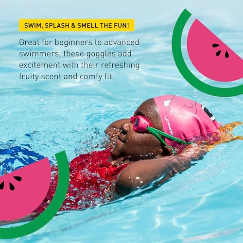 FINIS Fruit Basket Kids Scented Swim Goggles - For Ages 3-6 - Anti-Fog - UV Protection - Soft Silicone Fit