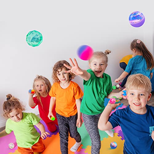Ecoofor 24 Pieces Bouncy Balls 32mm Bounce Balls 6 Styles High Bouncing Balls Toys for Kids Party Favors Birthdays Gift Cl...