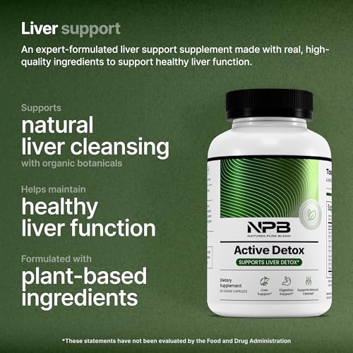 Nature's Pure Blend Active Detox Cleanse – Organic Turmeric Supplement with Apple Cider Vinegar for Digestive Support – Bo...