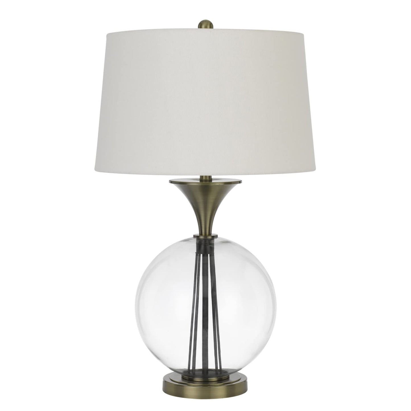 Benzara Globe Table Lamp, 46 in., Metal & Glass, Dimmer, Brass, Model BM272230