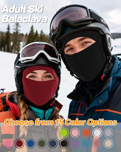 XFUEL Ski Mask Balaclava for Men Women Windproof Thermal Winter Full Face Mask Cold Weather Skiing Snowboarding Neck Gaiter