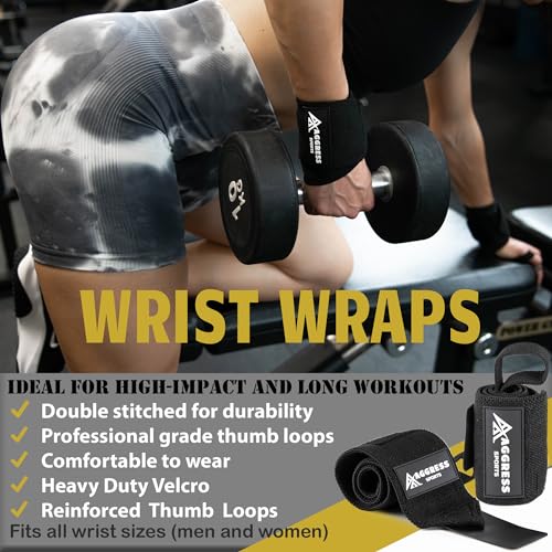 Premium Barbell Pad Set for Hip Thrusts - Squat Pad for Barbell Lunges, Bench Press, with 2 Gym Ankle Straps, Hip Resistan...