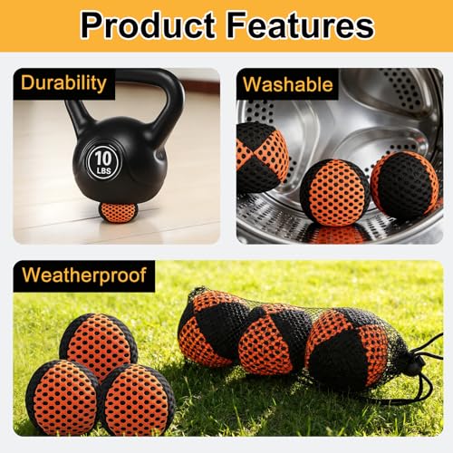 Hokoad 6 Packs Juggling Balls for Beginners and Professional, Weighted Juggle Balls with 2 Storage Bags, Juggling Bean Bag...