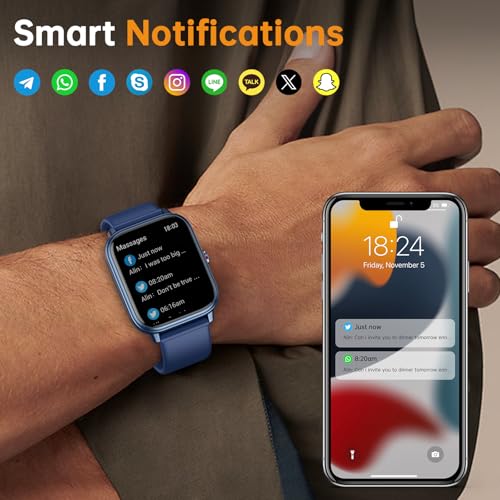 paybay Smart Watch for Men Women, Fitness Tracker (Answer/Make Call), 1000 mAh Battery, 120+ Sport Modes, Step Counter/Sle...