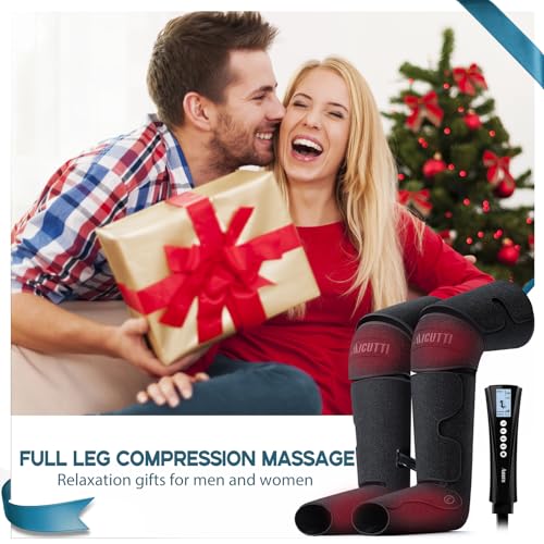 Air Compression Leg & Foot Massager with Heat – Relief for Circulation, Fatigue & Tension – Relaxing Gifts for Dad, Mom, M...