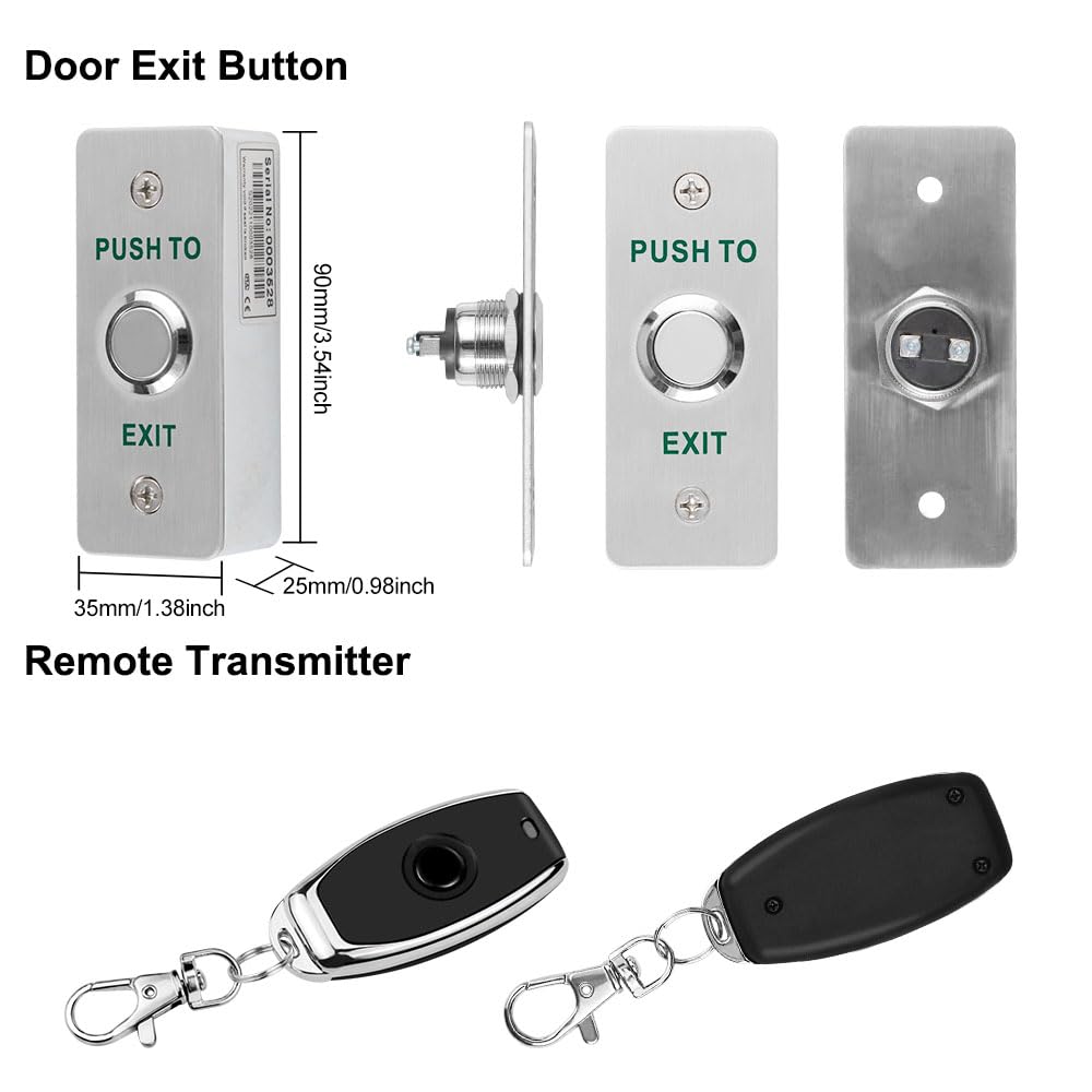 YiToo WiFi Tuya Access Control 180kg/350lbs Electric Magnetic Door Lock Kit System Gate Remote Control Smartphone APP Control