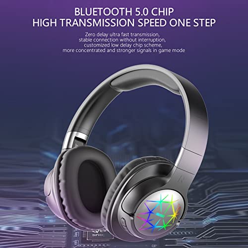 Viligee Wireless Around-Ear Bass Gaming Headset - Surround Sound Headphones with Noise Cancelling Microphone Bluetooth Bre...