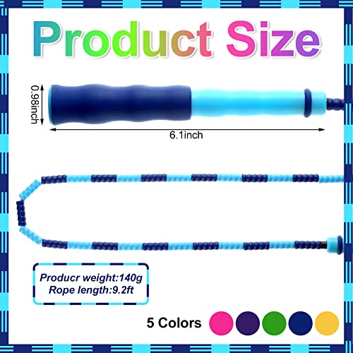Yunsailing 20 Pack Jump Ropes for Adults Kids, 9.2 Feet Adjustable Length Free Segmented Skipping Rope Bulk Soft Beaded Ju...