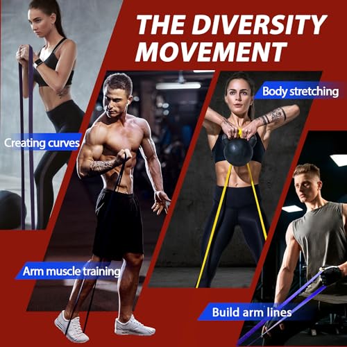 LEEKEY Resistance Bands, Exercise Bands,Pull Up Assist Bands - Bands for Working Out,Band for Men and Women Fitness Traini...