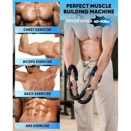 Twister Arm Exerciser,40-110lb Adjustable Chest Workout Equipment, Forearm Triceps Chest Enhanced Exercise Strengthener,Po...