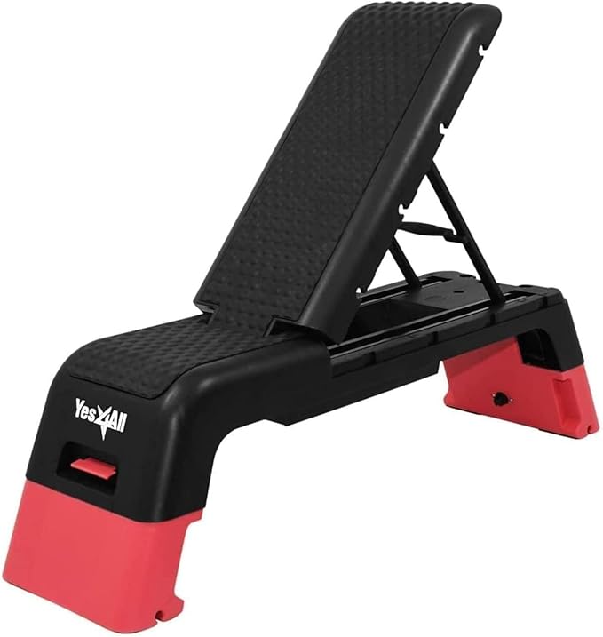 Yes4All Multifunctional Aerobic Deck - Versatile Fitness Station, Weight Bench, Aerobic Stepper, Plyometrics Box for Cardi...