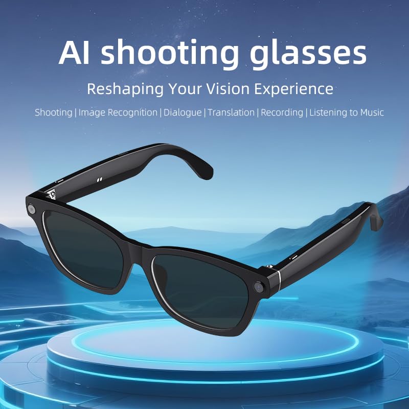 KOIPSSE AI Smart Camera Glasses: HD 1080P Video Recording and Photo Taking, Translation, Assistant Conversation, Suitable ...