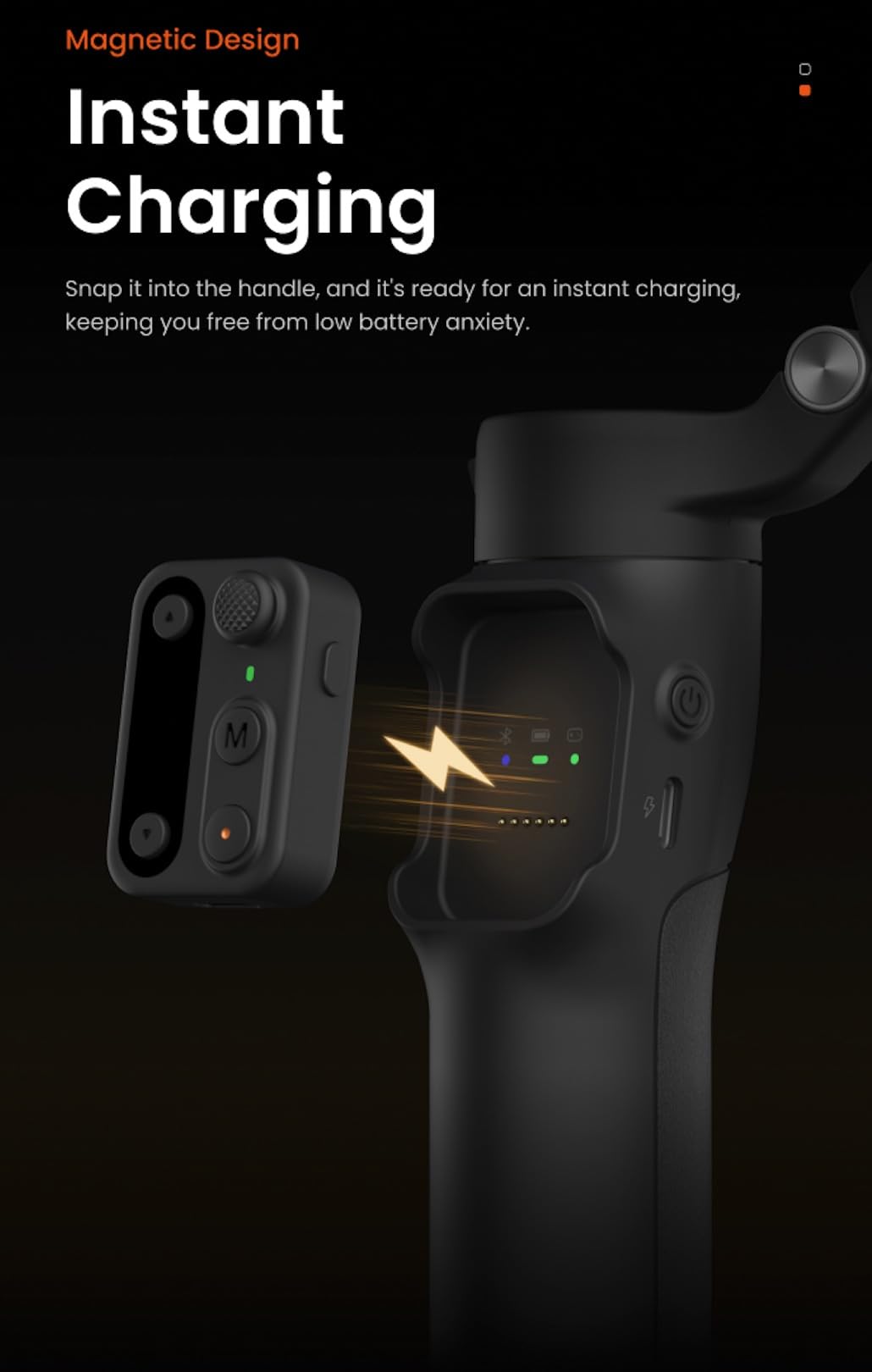 Hohem Isteady X3 Gimbal Stabilizer For Iphone, Ai Tracker Stabilizer, 3-Axis Smartphone Foldable Gimbal W/3-Color Fill Light, De