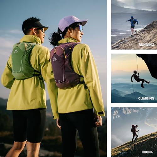 AONIJIE Running Hydration Vest for Men & Women, 8L Hydration Backpack, Multiple Pocket Designs for Water Bottles/Bladders,...