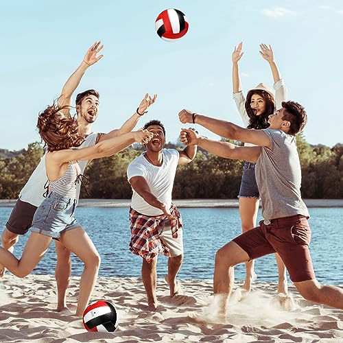 Wettarn Official Size 5 Volleyballs Bulk Soft Recreational Volleyballs with Pump Regulation Size for Beginner Indoor Outdo...