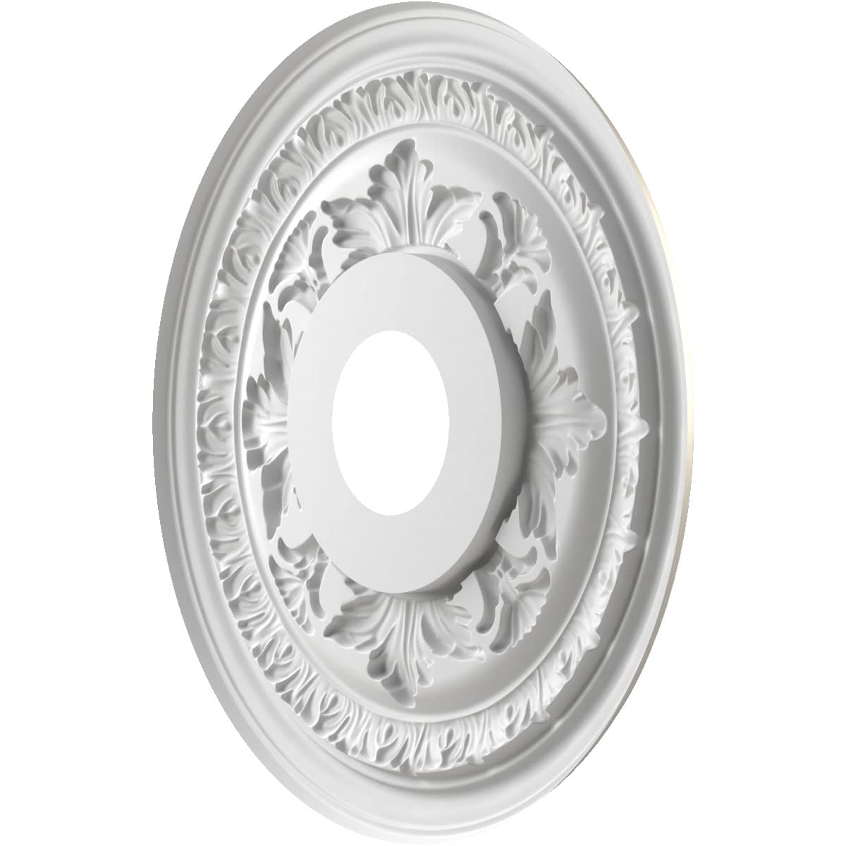 Ekena Millwork Cmp16Babal Baltimore Thermoformed Pvc Ceiling Medallion (Fits Canopies Up To 6 1/2), 16Od X 3 1/2Id X 1P, Bright