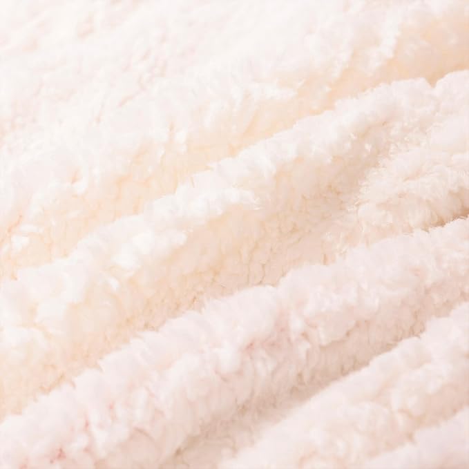 NANPIPER Fleece Blanket Sherpa Throw,Soft Fuzzy Blankets for Couch,Orange 50"x60"