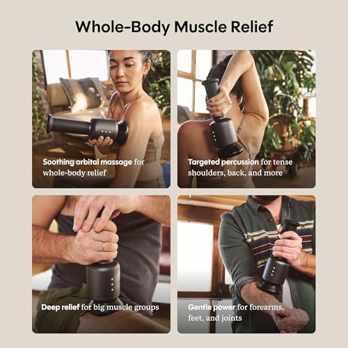 Rally Orbital Massager – Low Impact, High Performance Cordless Full-Body Recovery Device - 3 Attachments, Whisper-Quiet Ca...