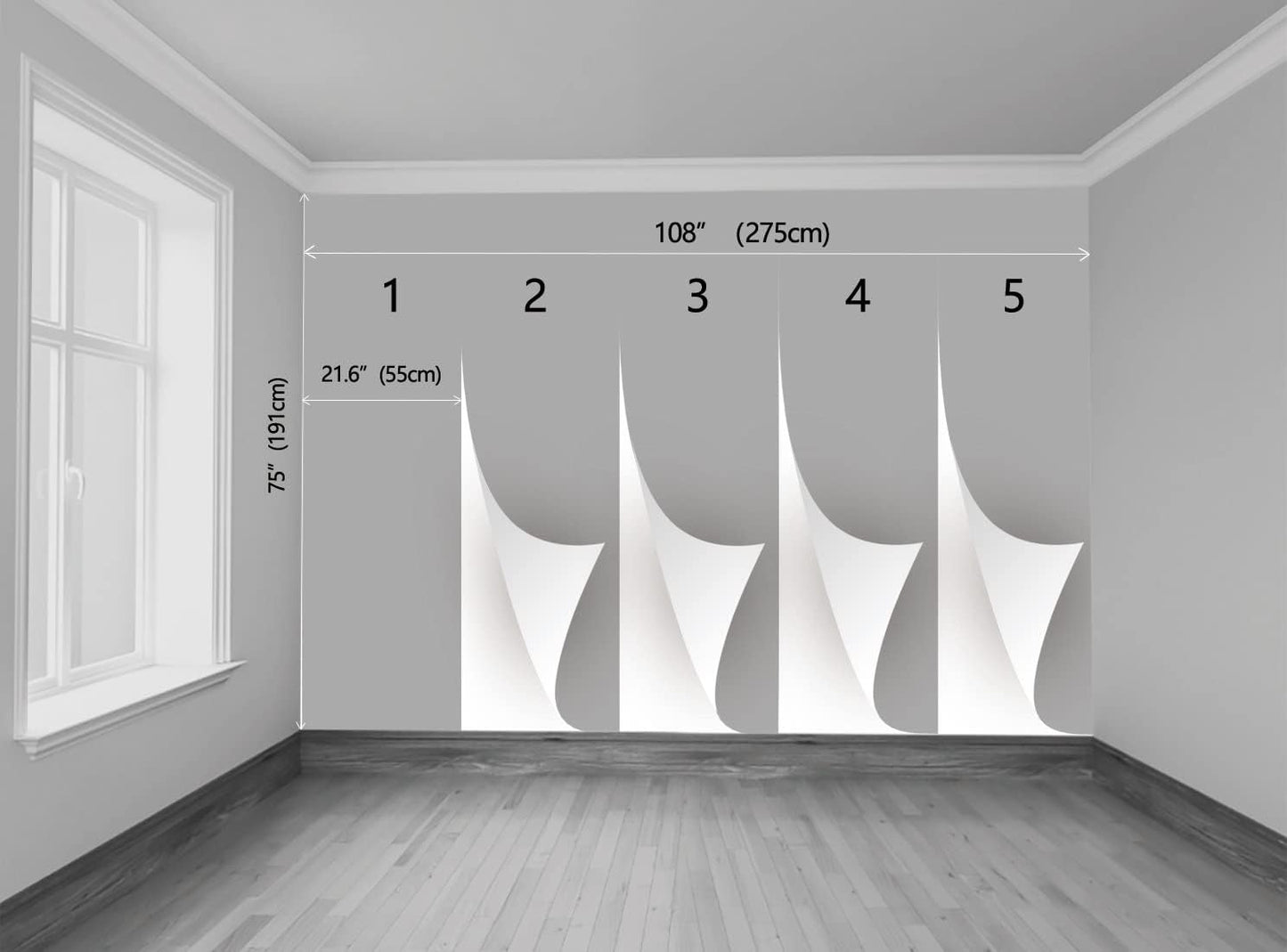 Floral Wallpaper Mural for Bedroom Orange Flower Wall Mural Living Room (not self-Adhesive)