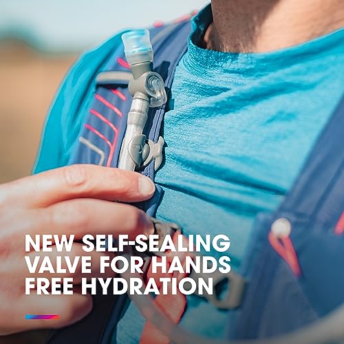 HydraPak Velocity Hydration Reservoir (1.5L or 2L), Slim Profile Water Bladder, Self-Sealing Bite Valve, Leak Proof, Rever...