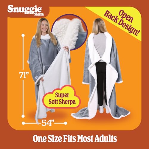 Snuggie The Original Wearable Blanket With Sleeves & Pockets | Cozy Oversized Throw for Men & Women | One Size, 71 x 54