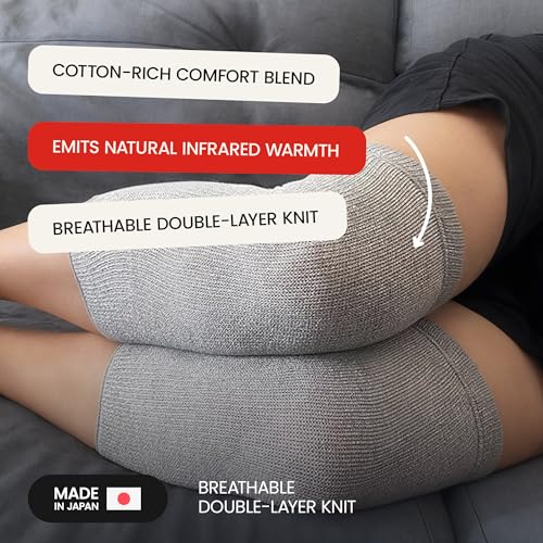 SENIOR ICARE Elastic Cotton Knee Warmers, Knee Sleeves for Men and Women - Circulation Support and Joint Pain Relief, Arth...