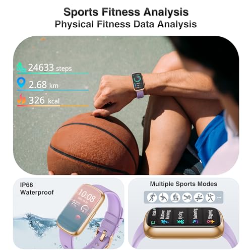 Fitness Tracker, Smart Watches for Women Men with 24/7 Heart Rate/Blood Pressure/Blood Oxygen Monitor, Sleep Tracker, Calo...