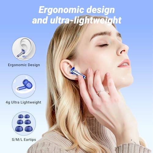 Wireless Earbuds Bluetooth 5.4 Headphones HiFi Stereo 42H Playback in Ear with 4 ENC Noise Cancelling Mic, IPX7 Waterproof...