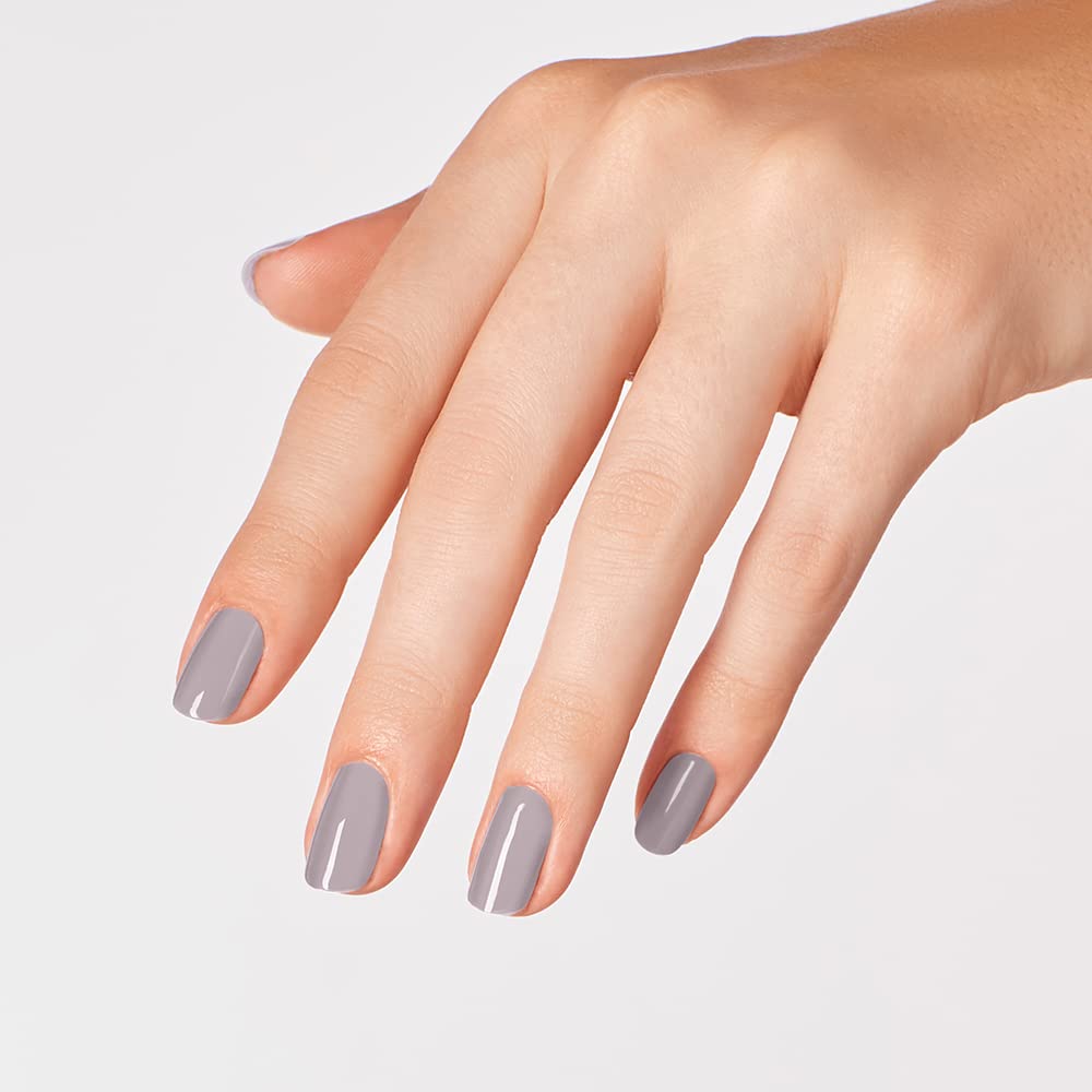 OPI Nail Lacquer Peace of Mined | Sheer Soft Gray Crme Chip Resistant Nail Polish | Fast Drying, Streak Free