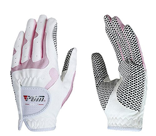 PGM Women's Golf Glove One Pair (4 Color Options), Improved Grip System, Cool and Comfortable