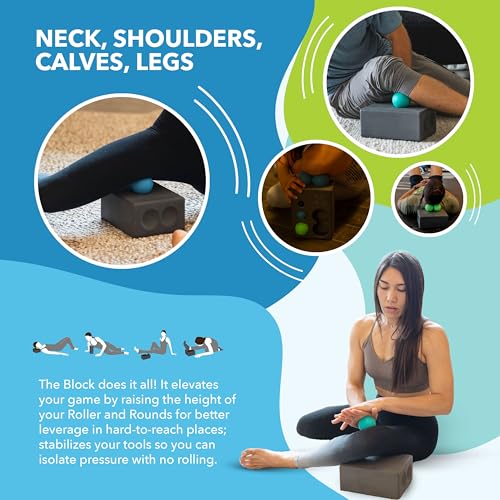 RAD Block – Multi-Use EVA Foam Yoga Block with Storage for Massage Balls for Myofascial Release -Travel-Friendly Pilates &...