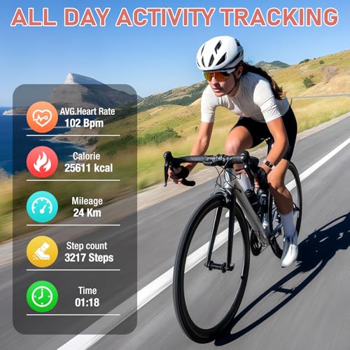 Moremore Fitness Tracker with 24/7 Heart Rate, Sleep Tracker, Step Tracker, Calorie Tracking, IP68 Waterproof Activity Tra...