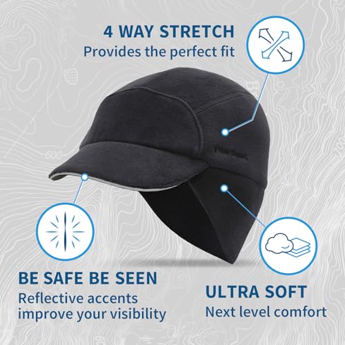 TrailHeads Fleece Ponytail Hat for Women – Trailblazer Reflective Winter Hat with Ponytail Hole for Workouts
