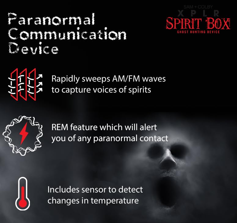 Sam and Colby XPLR Spirit Box | Paranormal Detection Equipment; Haunted Survival; Ghost Hunter Scanner; EMF and EVP Detector; Comprehensive Tool for Spirit Communication