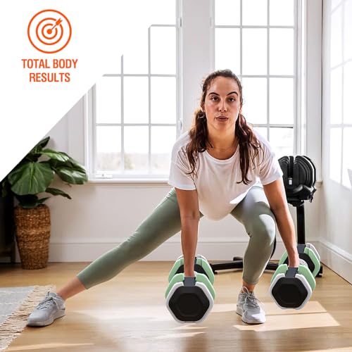 SKOK Adjustable Dumbbells Set, 55LB Adjustable Dumbbell Weight Set for Men and Women with Anti-Slip Fast Adjust Weight by ...