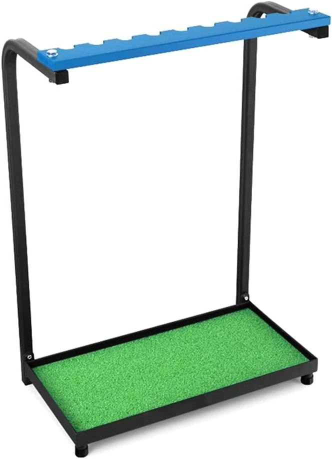 Nisorpa Golf Club Organizer Rack Golf Club Display Stand Rack Holder Shelf Golf Putter Rack Holder Stand 9 Putters Metal Golf Club Stand 9 Clubs with Artificial Grass Mat