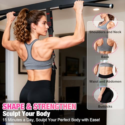 Pull Up Assistance Bands for Women, Heavy Duty Resistance Bands with Handles, Exercise Band with Door Anchor, Workout Band...